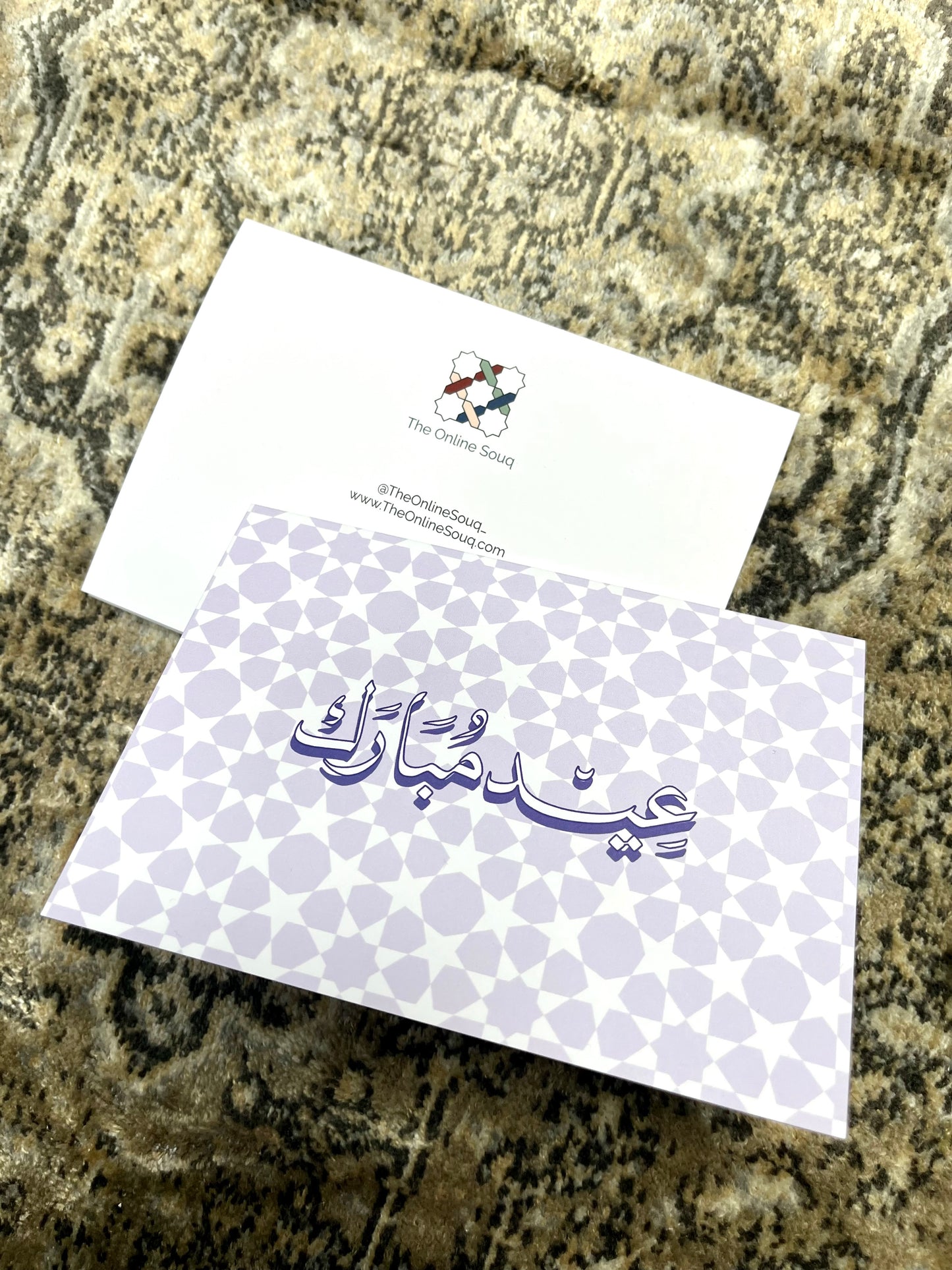Vibrant Eid Mubarak Card – A6 Colorful Geometric Arabic Design 🕌 | Perfect for Eid al-Fitr & Eid al-Adha 🌙 #LightPurple