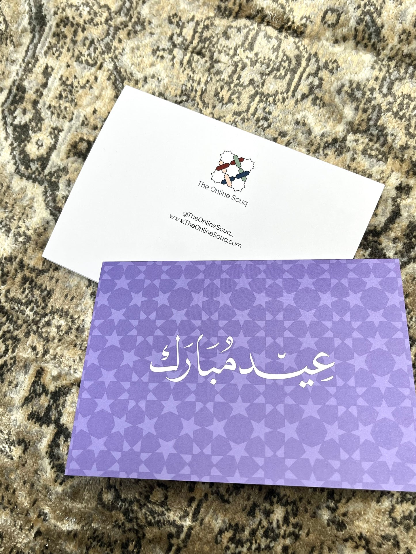 Vibrant Eid Mubarak Card – A6 Colorful Geometric Arabic Design 🕌 | Perfect for Eid al-Fitr & Eid al-Adha 🌙 #DarkPurple