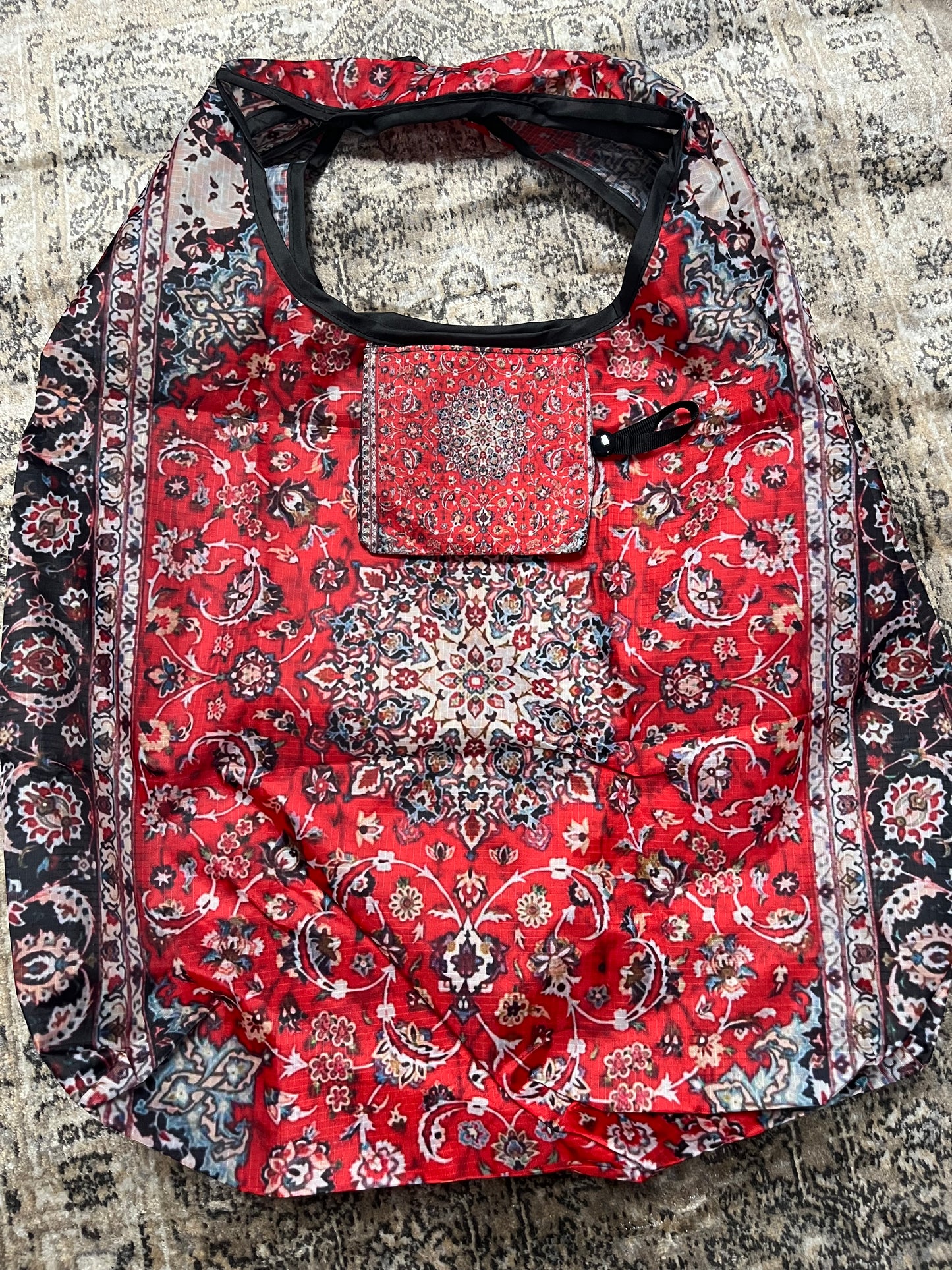 Persian Carpet Tote Bag – Vintage Boho Shopper | Large Grocery & Shoulder Bag | Antique Rug-Inspired Handbag