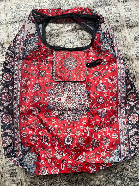 Persian Carpet Tote Bag – Vintage Boho Shopper | Large Grocery & Shoulder Bag | Antique Rug-Inspired Handbag