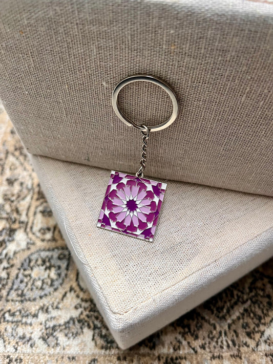 Moorish Knot Keyring - Purple