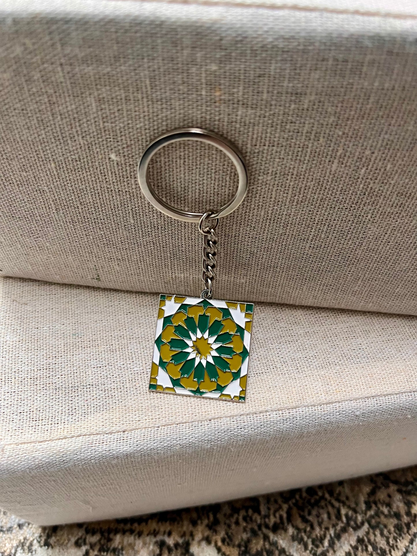 Moorish Knot Keyring - Green