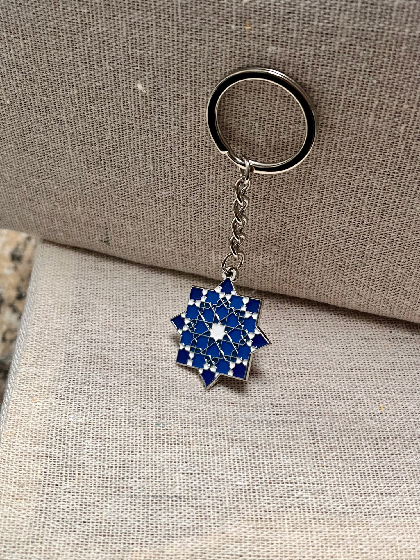 'Rub El Hizb' Keyring- Dark blue