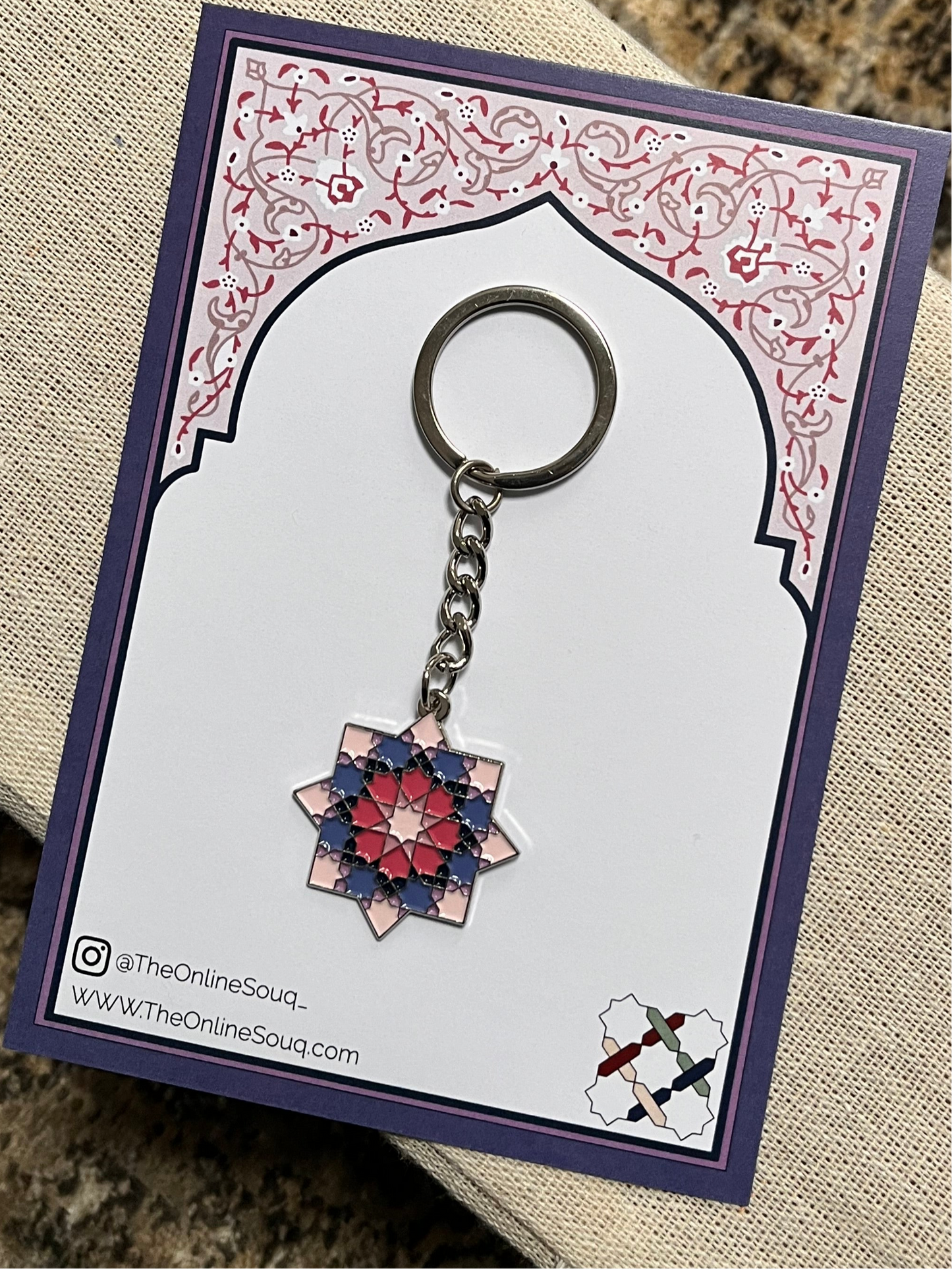 Pink & Purple Star Keyring