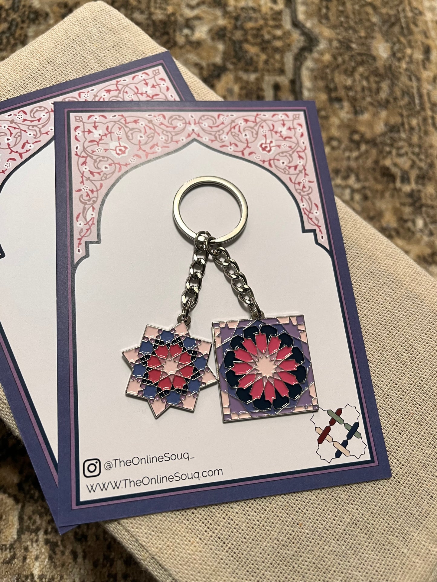 Pink & Purple Star Keyring