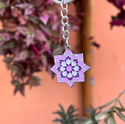 'Rub El Hizb' Keyring- Purple