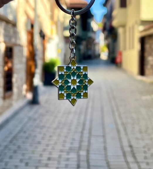 'Rub El Hizb' Keyring- Green