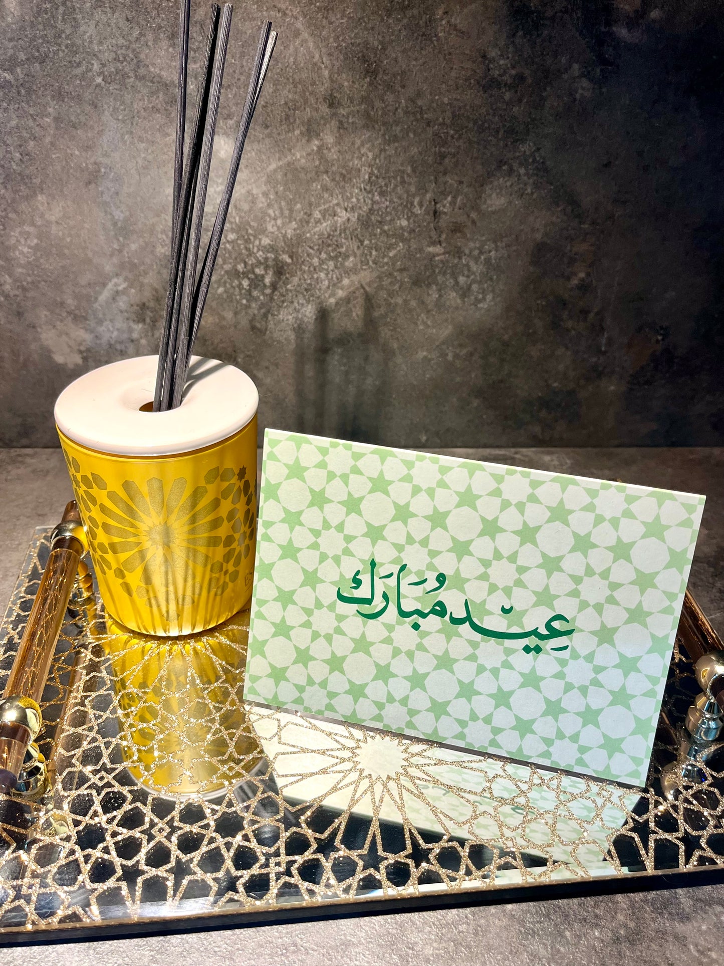 Vibrant Eid Mubarak Card – A6 Colorful Geometric Arabic Design 🕌 | Perfect for Eid al-Fitr &amp; Eid al-Adha 🌙 #Green