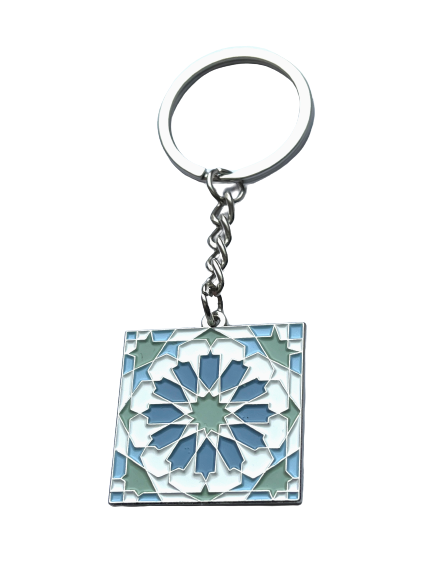 Moorish Knot Keyring - Light Blue